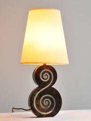 1930s Dinanderie 'Scrolling' Table Lamp
