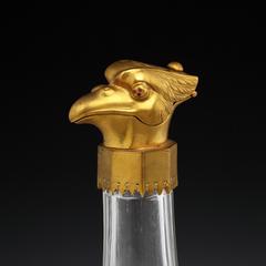 Cut-Glass Claret Jug Bronze Eagle Head Spout