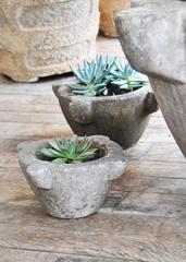 Set of Four Small Stone Mortars