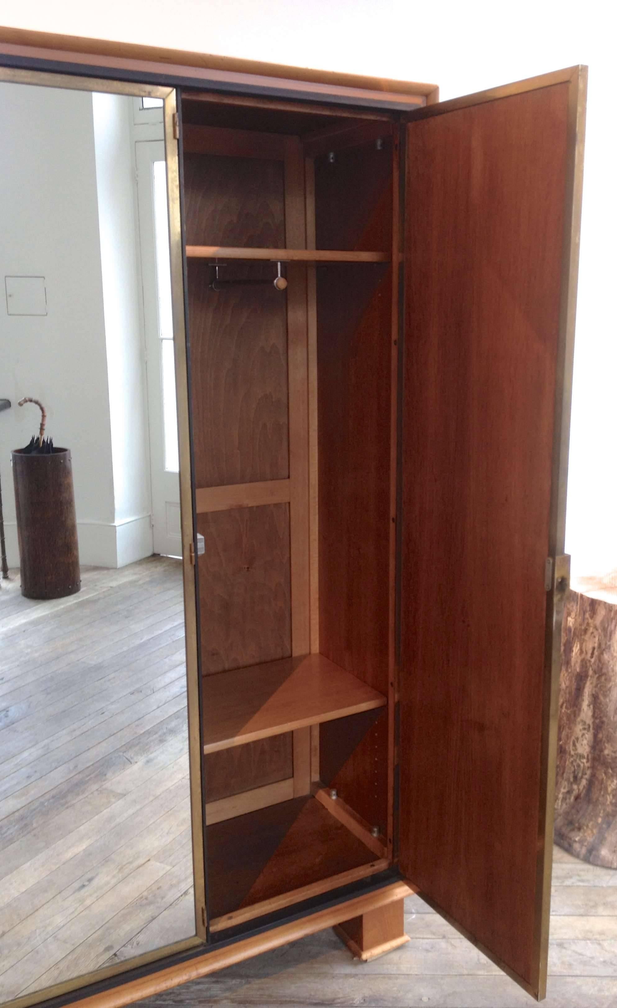 French Midcentury Walnut Wardrobe by Paul Dupré-Lafon In Excellent Condition In London, GB