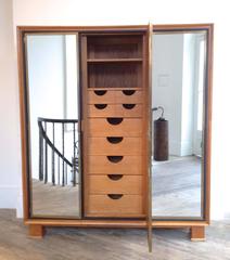 French Midcentury Walnut Wardrobe by Paul Dupré-Lafon