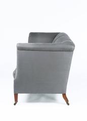 Mahogany and Upholstered Square-Sided "Baring" Sofa