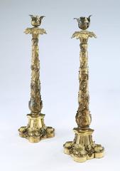 Pair of William IV Gilt Bronze Table Lamps