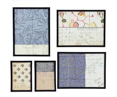 Large Collection of Framed 'Textile' Designs, 1920s