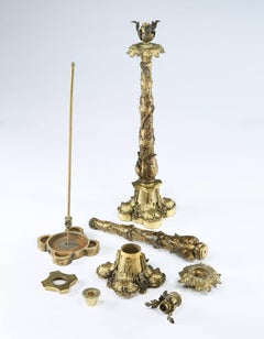Pair of William IV Gilt Bronze Table Lamps