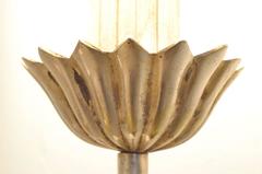 Two French Design Maison Jansen Style Cobra Silver Gilded Brass Wall Sconces