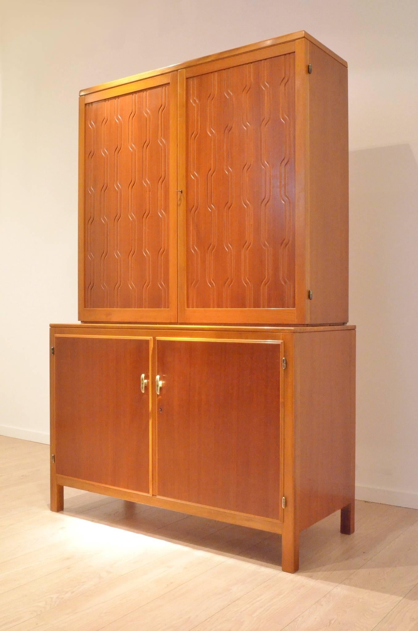 David Rosén Exotic Wood Cabinet by Nordiska Kompaniet, 1953, Sweden 4