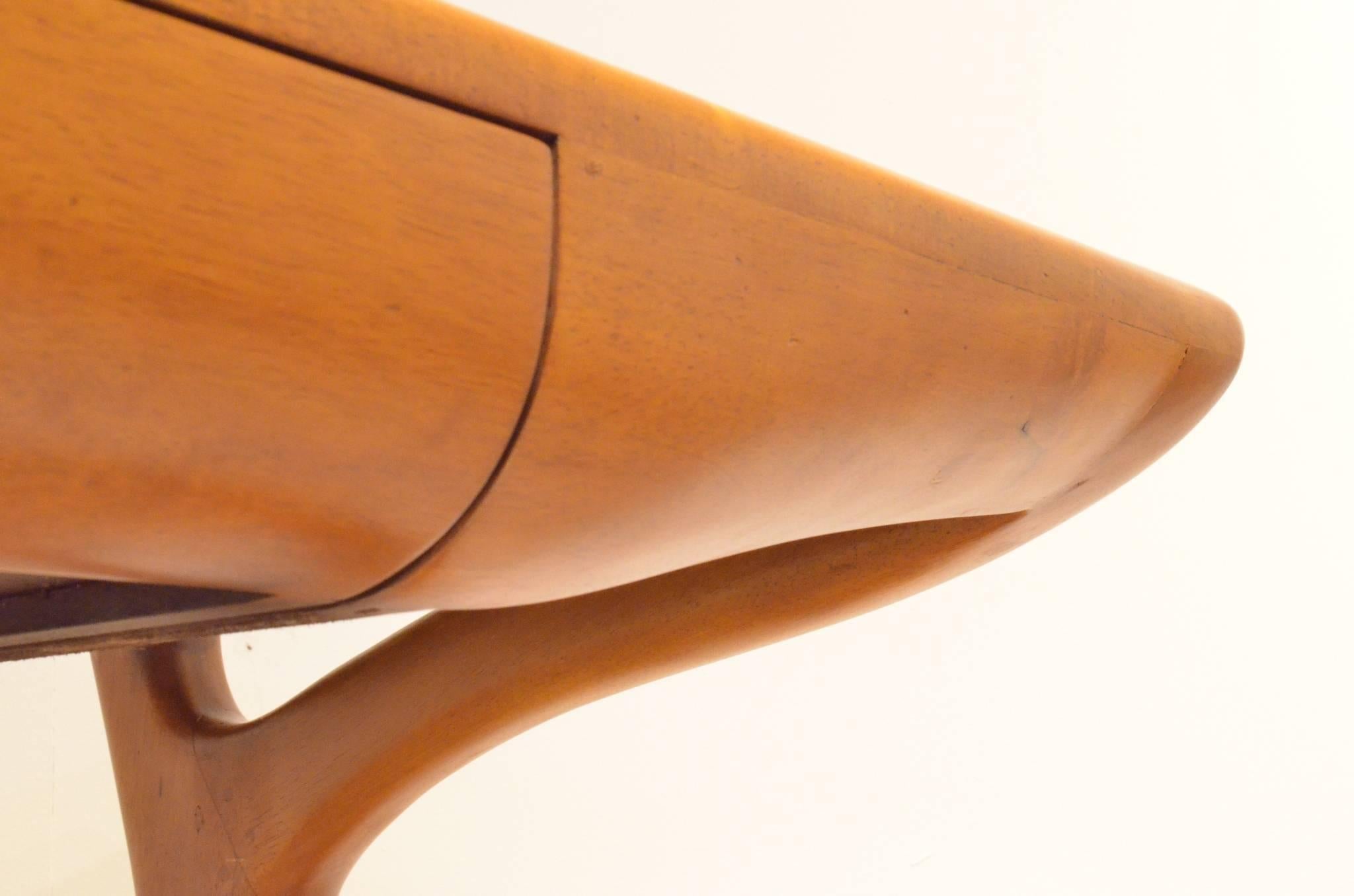 Mid-Century Italian Carlo di Carli Style Massive Exotic Wood Desk 3