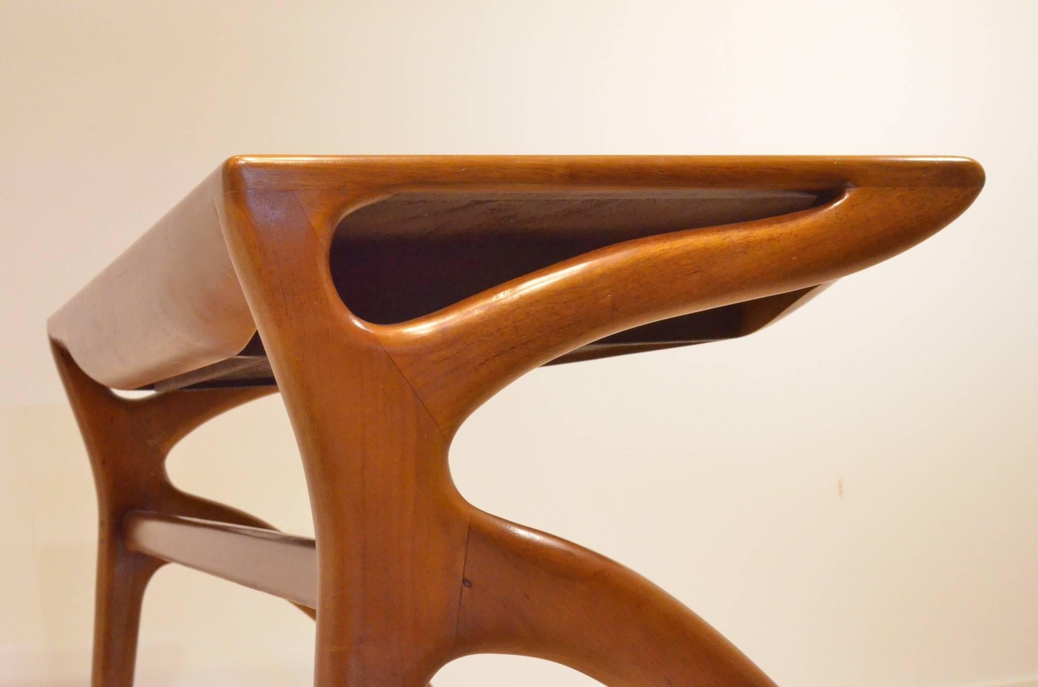 Mid-Century Italian Carlo di Carli Style Massive Exotic Wood Desk 5