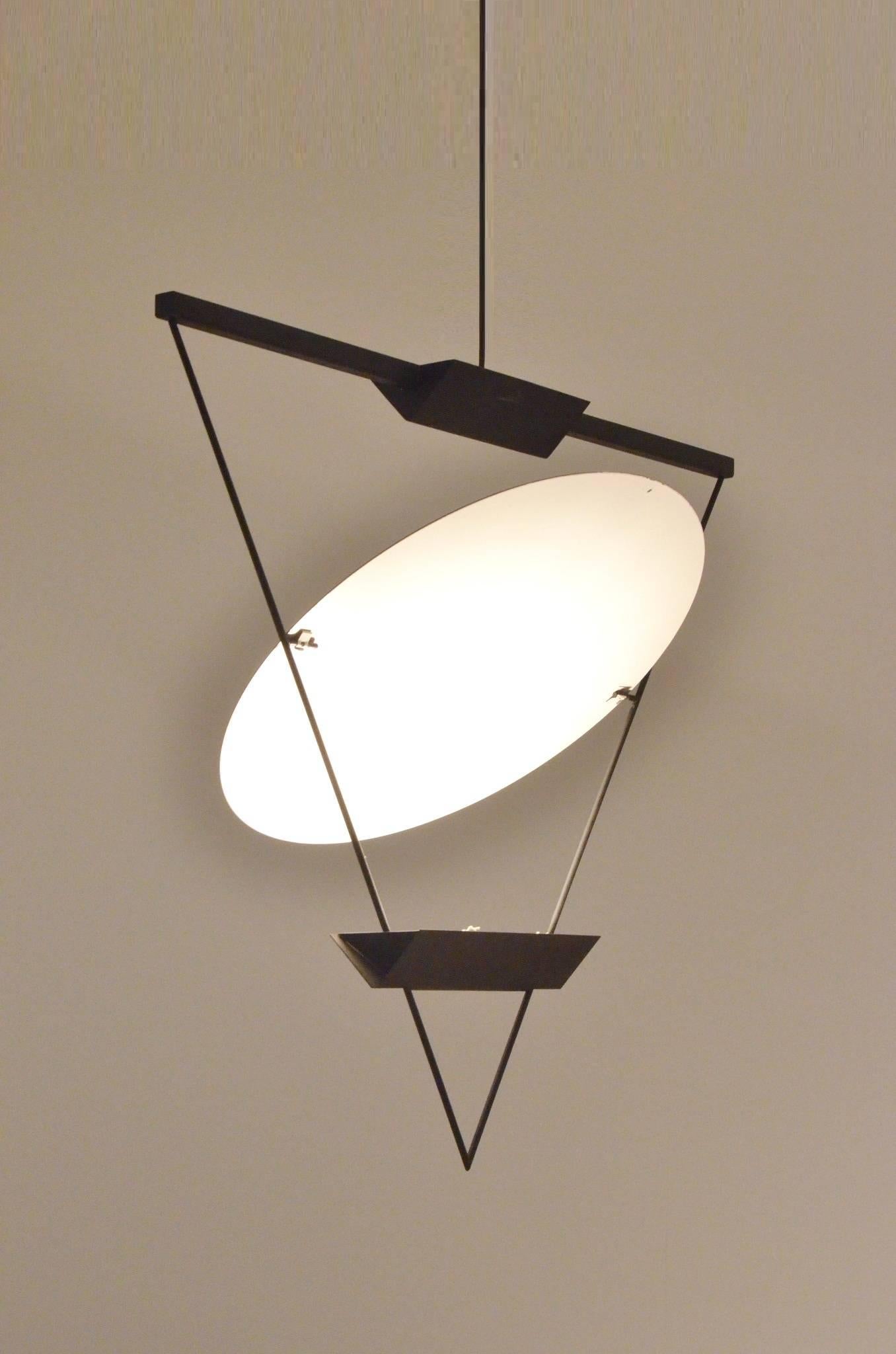 Post-Modern Italian Design Mario Botta for Artemide Triangle Pendant Lamp