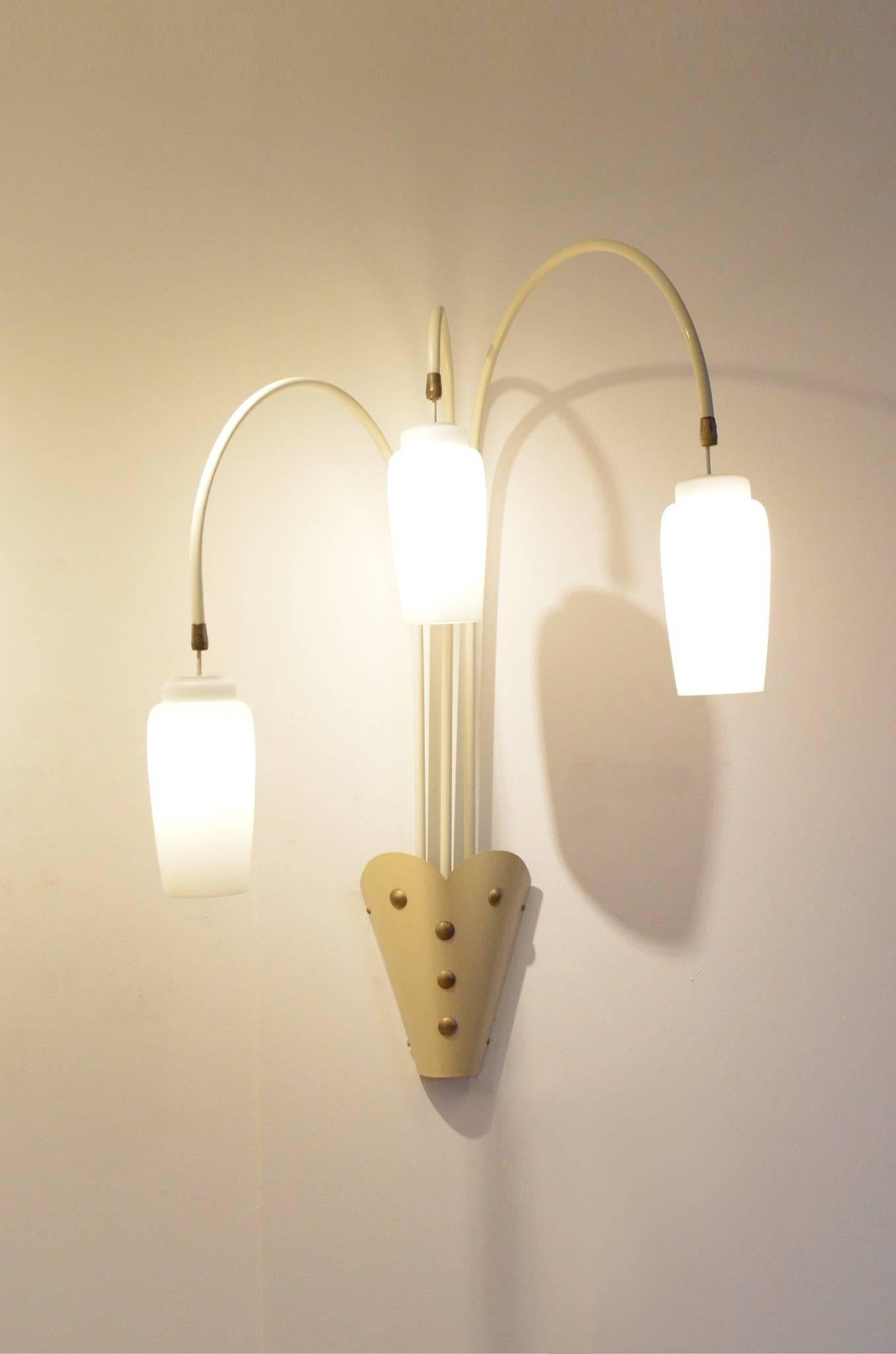 Mid-Century Modern Mid Century XL French Theater Wall Sconces, 1950s
