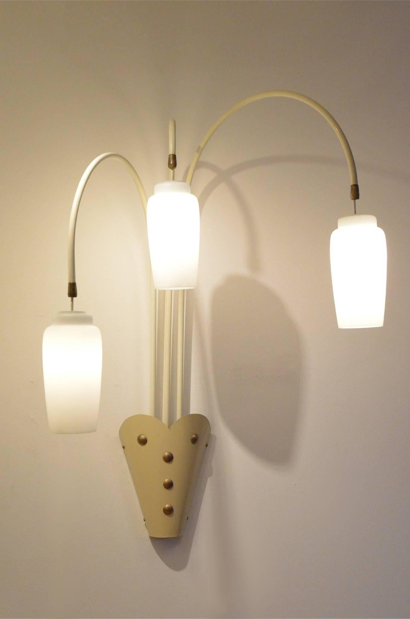 Mid-20th Century Mid Century XL French Theater Wall Sconces, 1950s