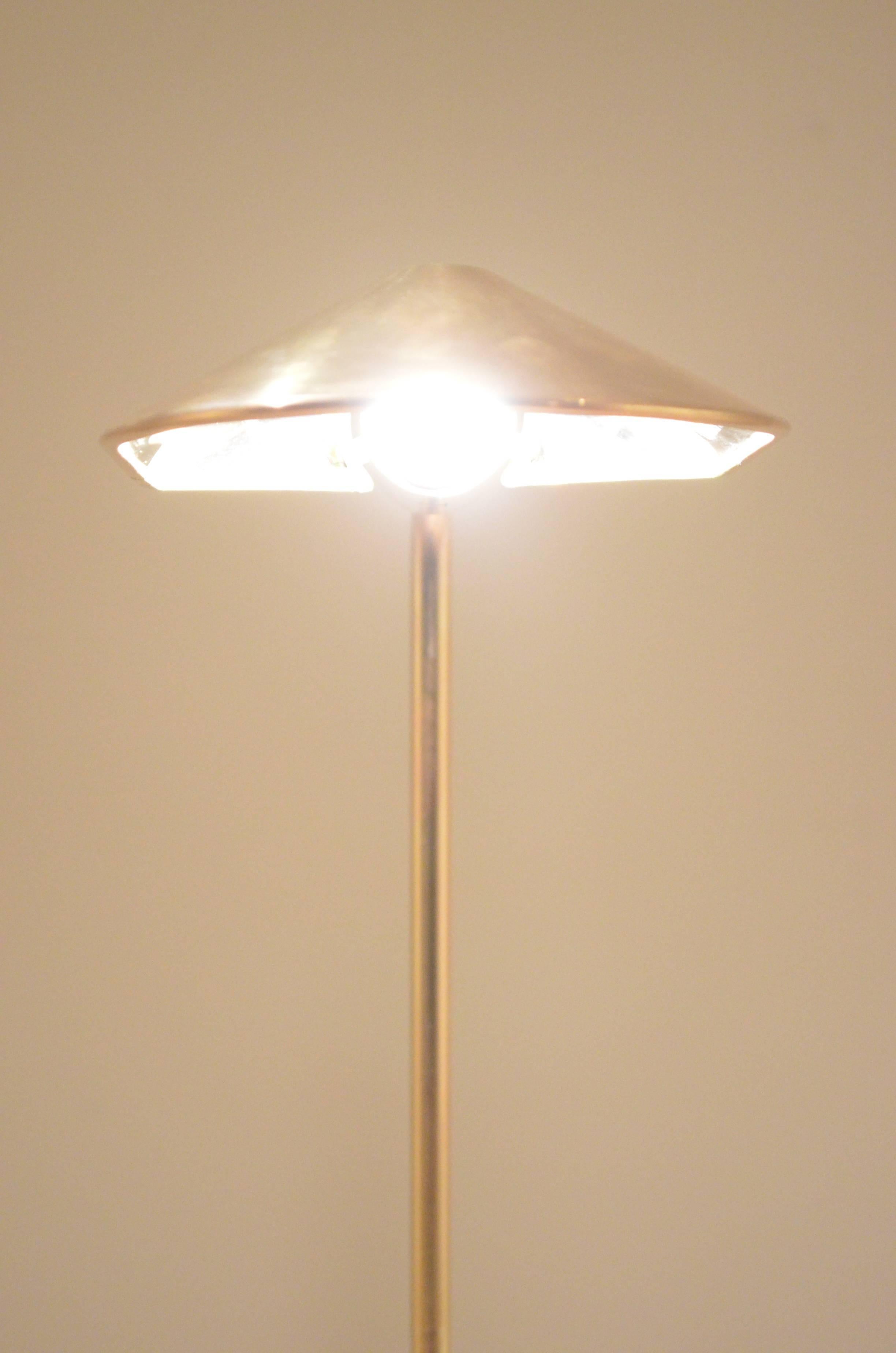 One Cedric Hartman 1970s Counterweighted Brass Reading Floor Lamp For Sale 2