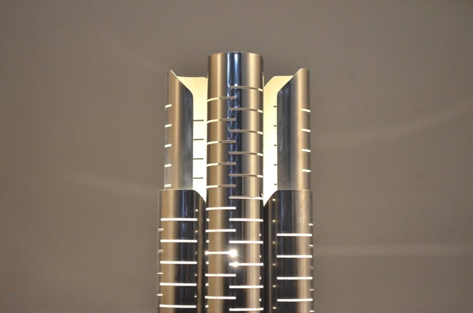 1960's Sculptural Skyscraper Cutout Floor Lamp in the Style of Curtis Jere 2