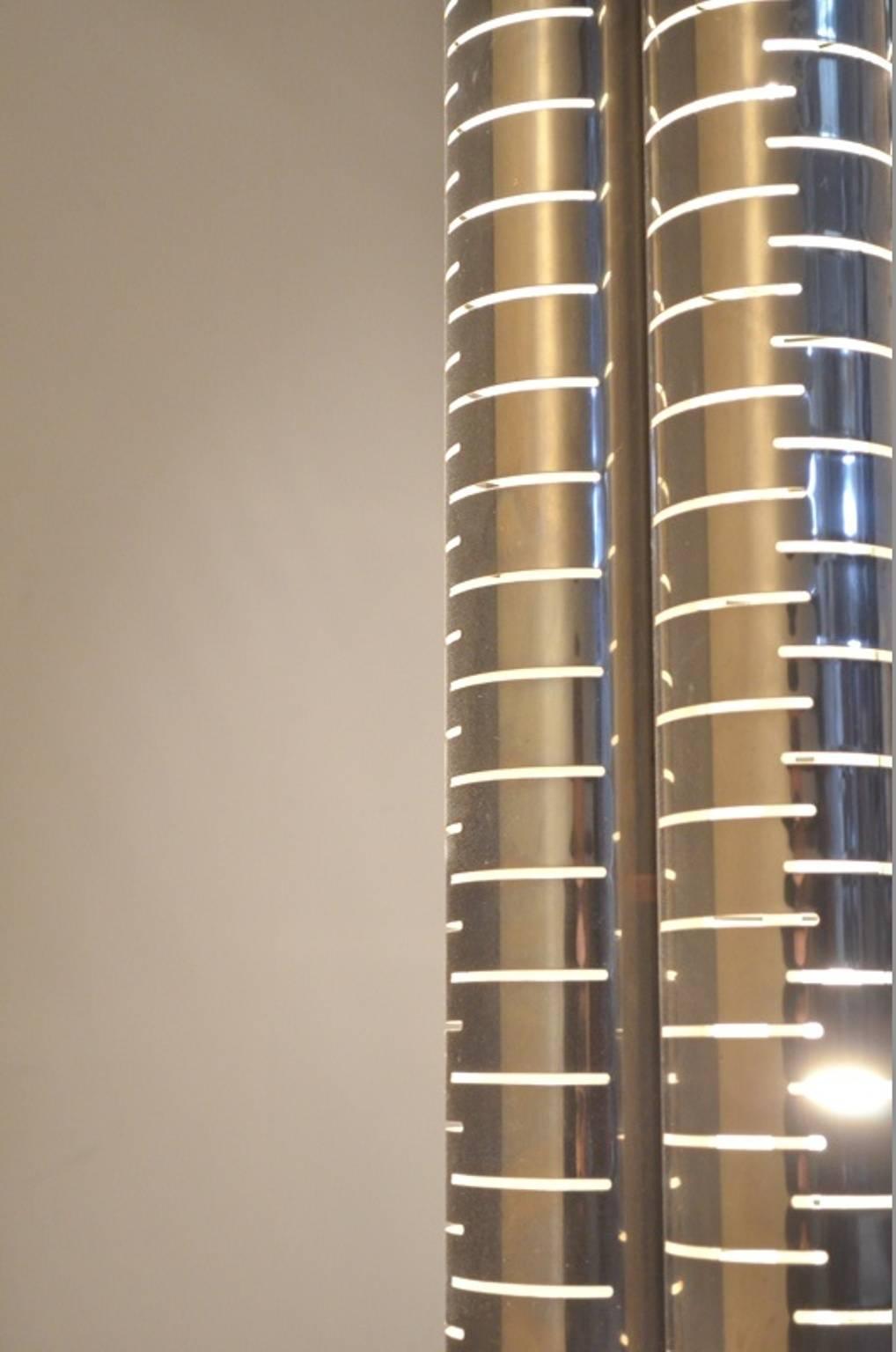 1960's Sculptural Skyscraper Cutout Floor Lamp in the Style of Curtis Jere 1