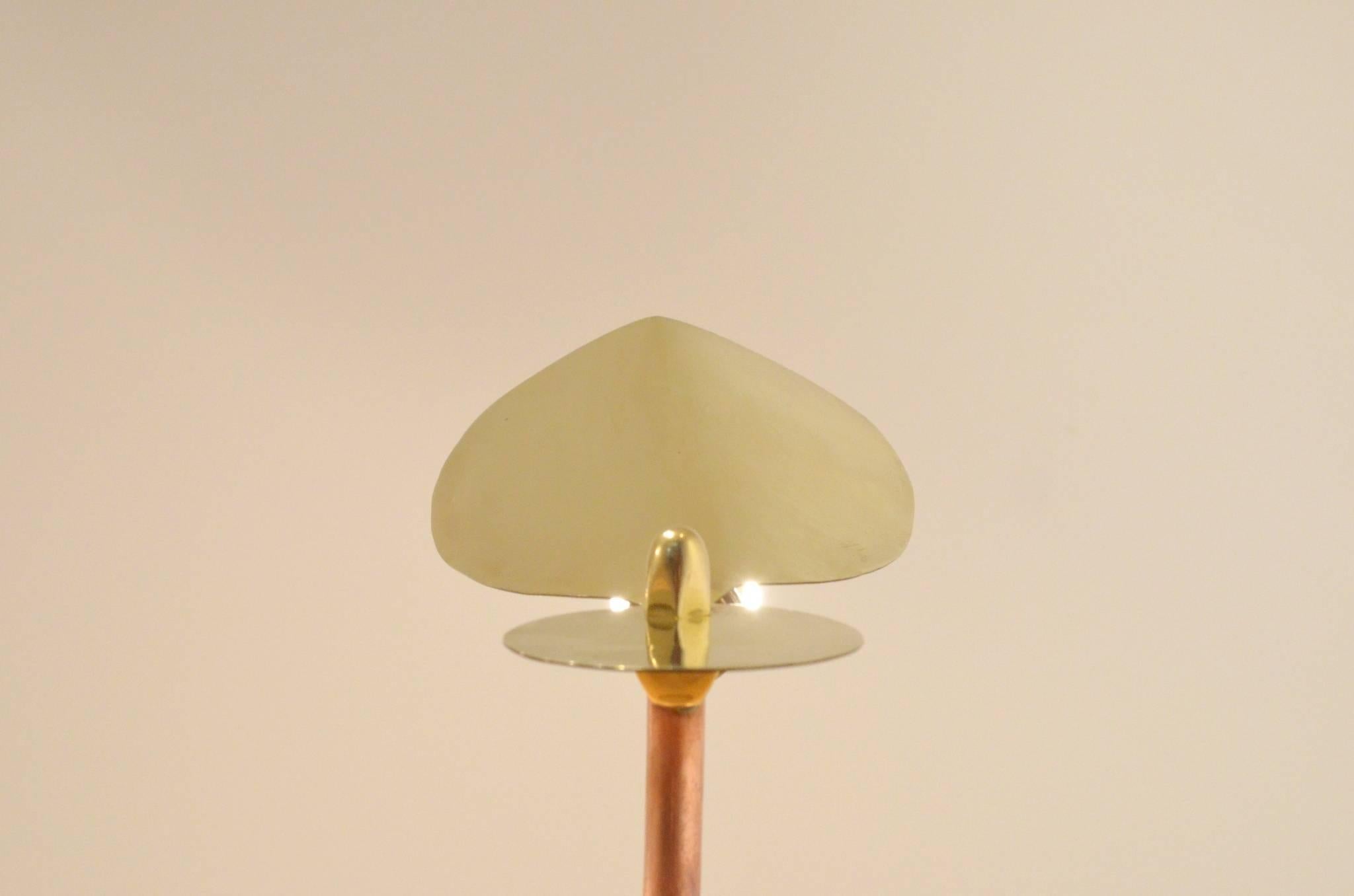 Pair of Mid-Century Modern Italian Zoomorphic Table Lamps in Brass & Copper 2