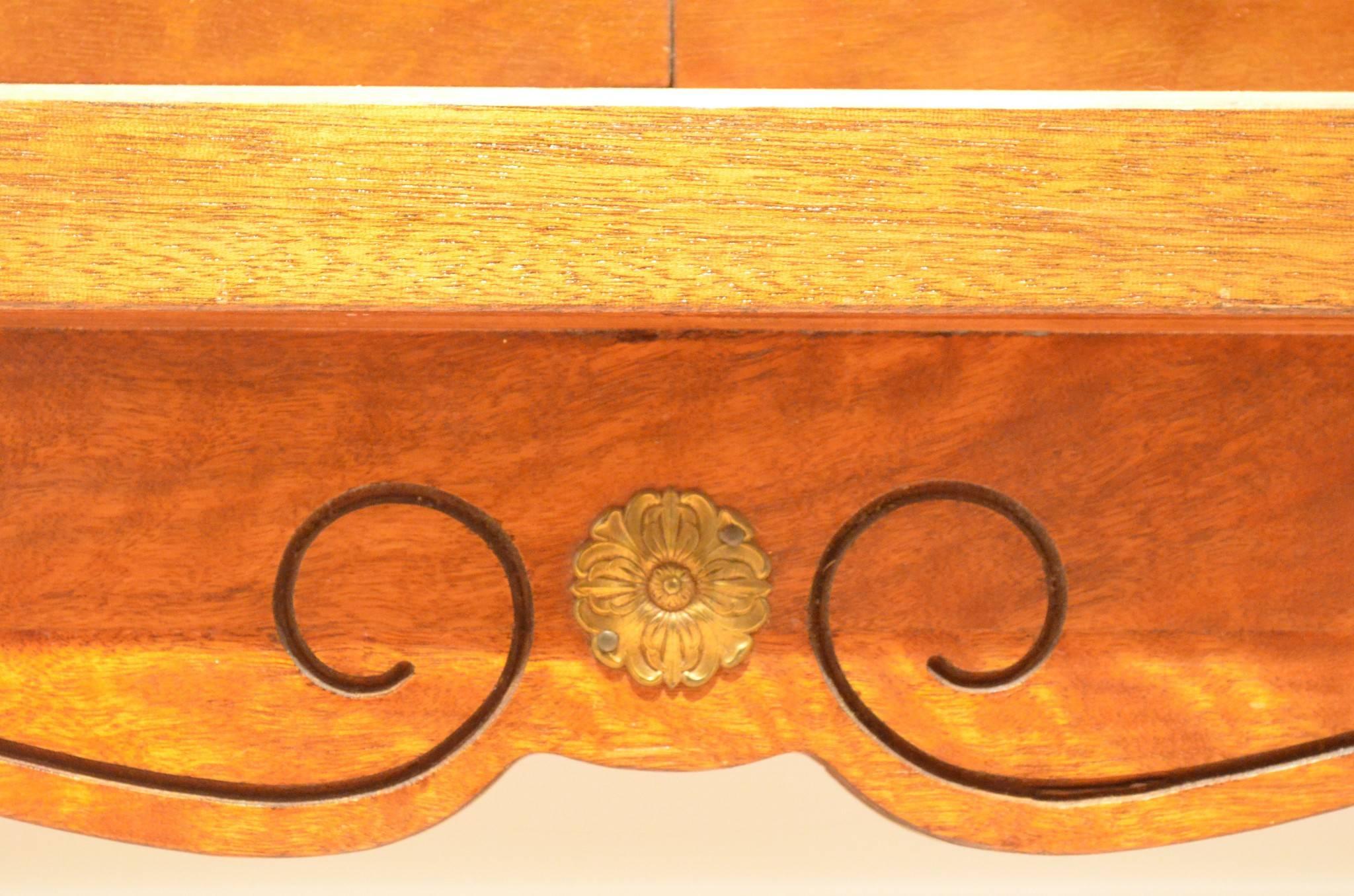Belgian Design Mid-Century Modern De Coene Exotic Wood and Brass Sideboard 1