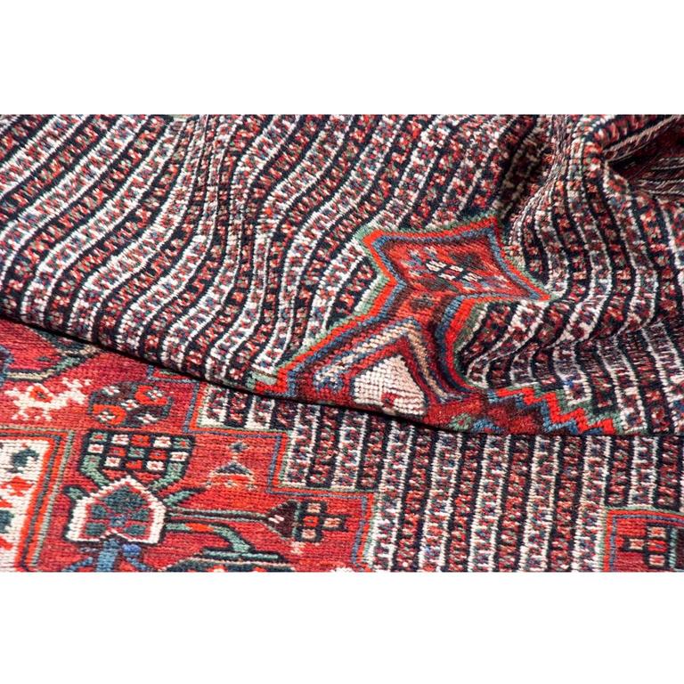 Late 19th Century Qashqai' Khamseh Confederation Wool Rug For Sale at