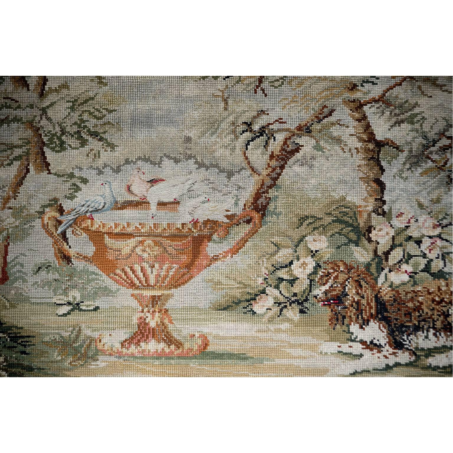 Wool 19th Century European Needlepoint Tapestry For Sale
