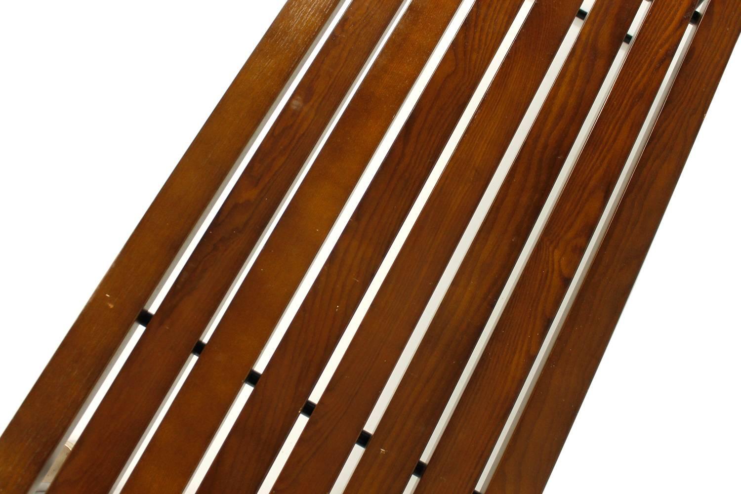 Mid-20th Century Mid-Century Modern Bench Attributed to Harry Bertoia, Dark Stained Beech Wood
