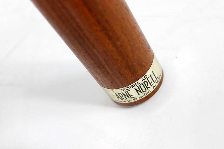 Amazing 1960s Arne Norell Rosewood and Cognac Leather Safari Chair Mod