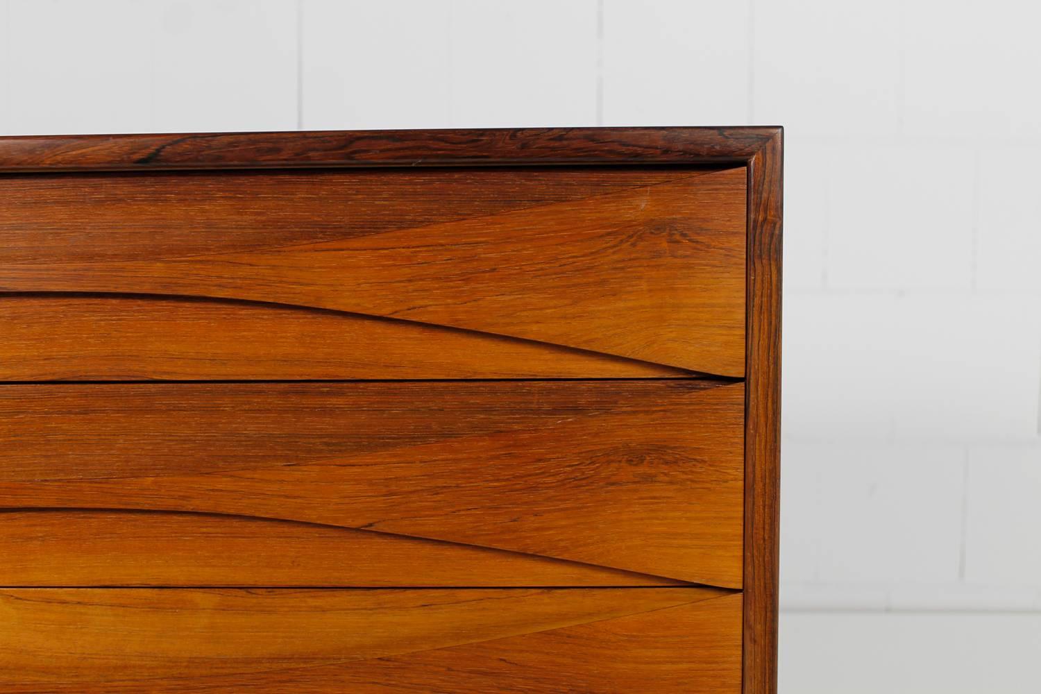Very Rare 1960s Arne Vodder Rosewood Chest of Drawers for NC Mobler, Denmark In Excellent Condition In Hamminkeln, DE