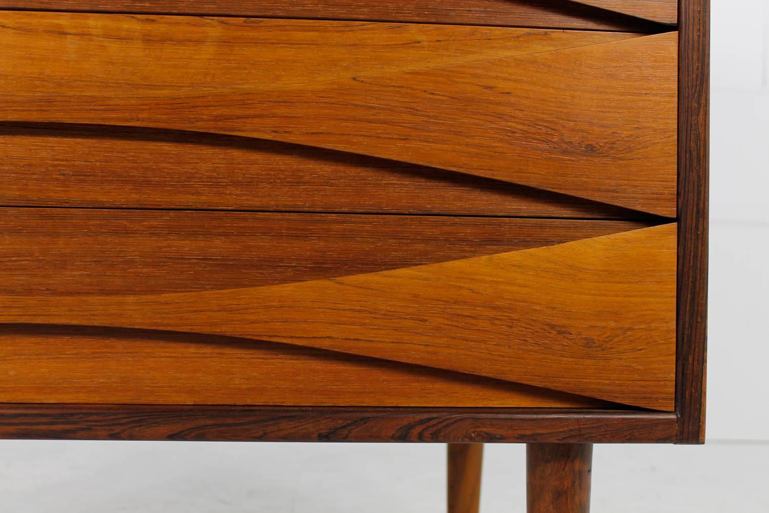 Mid-20th Century Very Rare 1960s Arne Vodder Rosewood Chest of Drawers for NC Mobler, Denmark