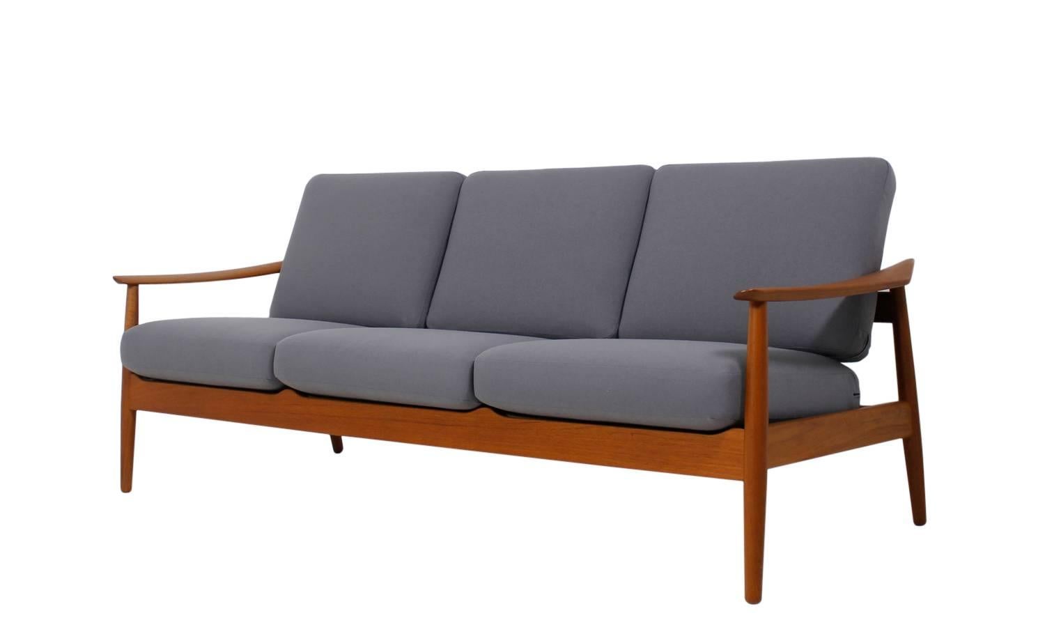 danish modern teak sofa