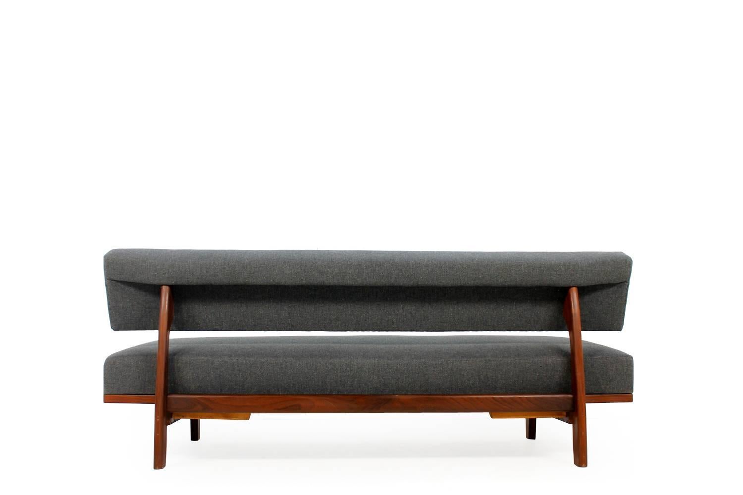 Mid-20th Century Extendable 1960s Daybed by Hans Bellmann Mod. 470 for Wilkhahn Germany Teak Sofa