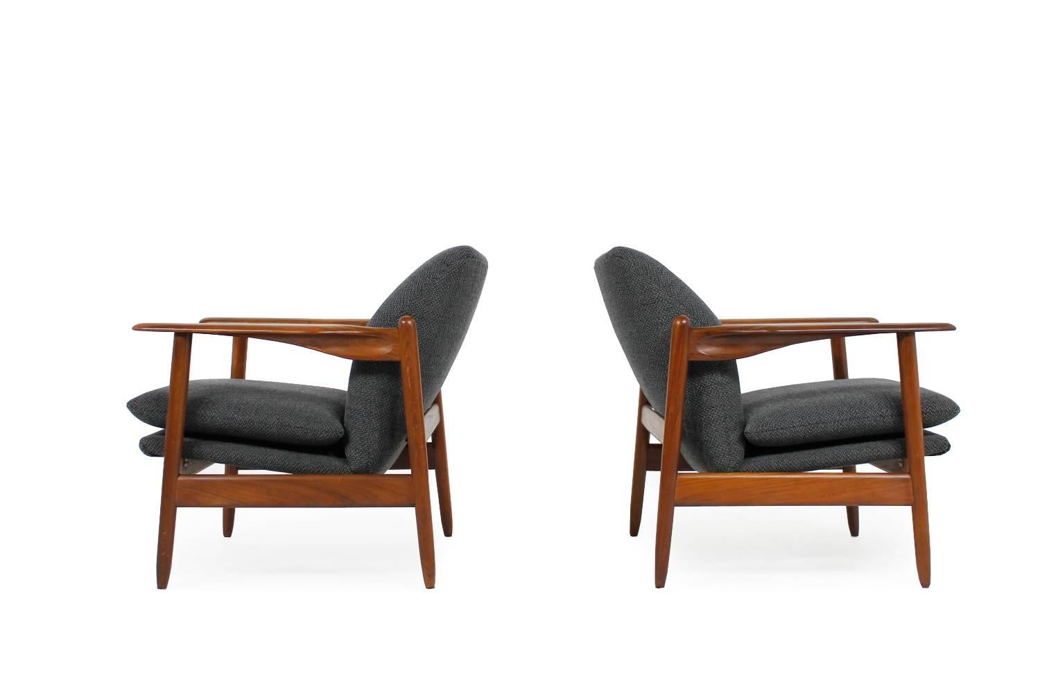 Amazing & Rare Pair of 1960s Organic Danish Teak Easy Chairs, Mid-Century Modern In Excellent Condition In Hamminkeln, DE