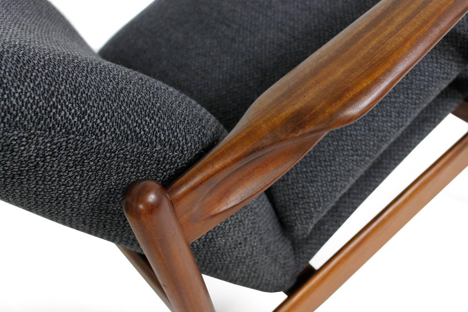 Mid-20th Century Amazing & Rare Pair of 1960s Organic Danish Teak Easy Chairs, Mid-Century Modern