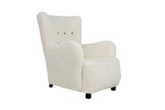 Danish Modern Lounge Chair 1947 Flemming Lassen Attrib. Teddy Bear and Leather