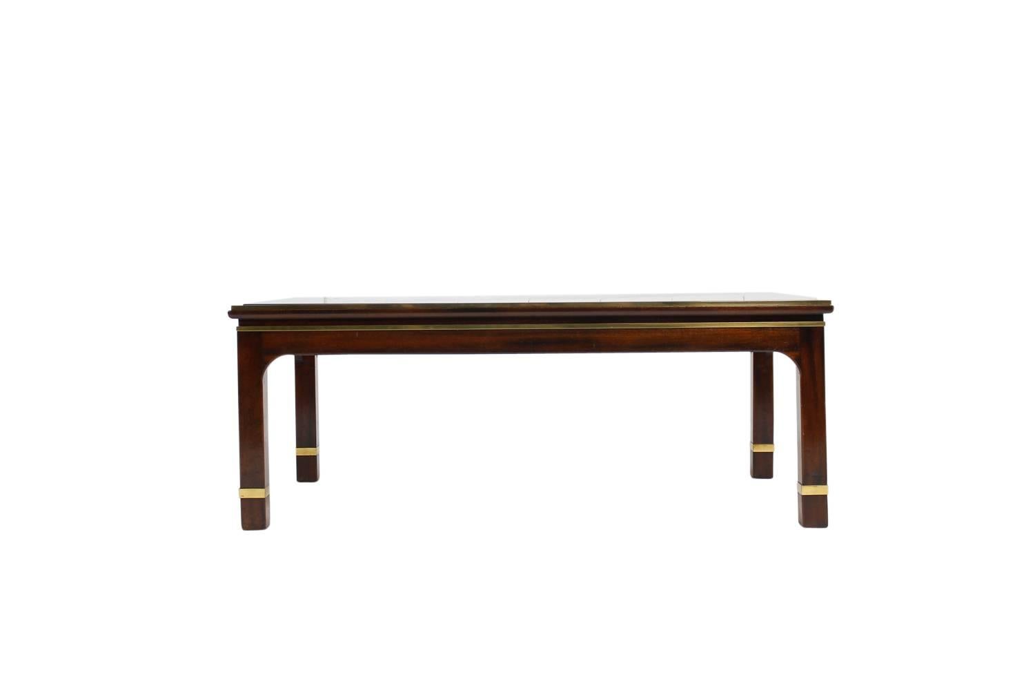 Very rare, probably unique set of three mahogany tables from 1964.
One coffee table circa 125 x 70 x 48cm (49.2 x 27.6 x 18.9 inch) and two matching side tables circa 66 x 66 x 48cm (26 x 26 x 18.9 inch) they were bought in France.
Solid Mahogany,