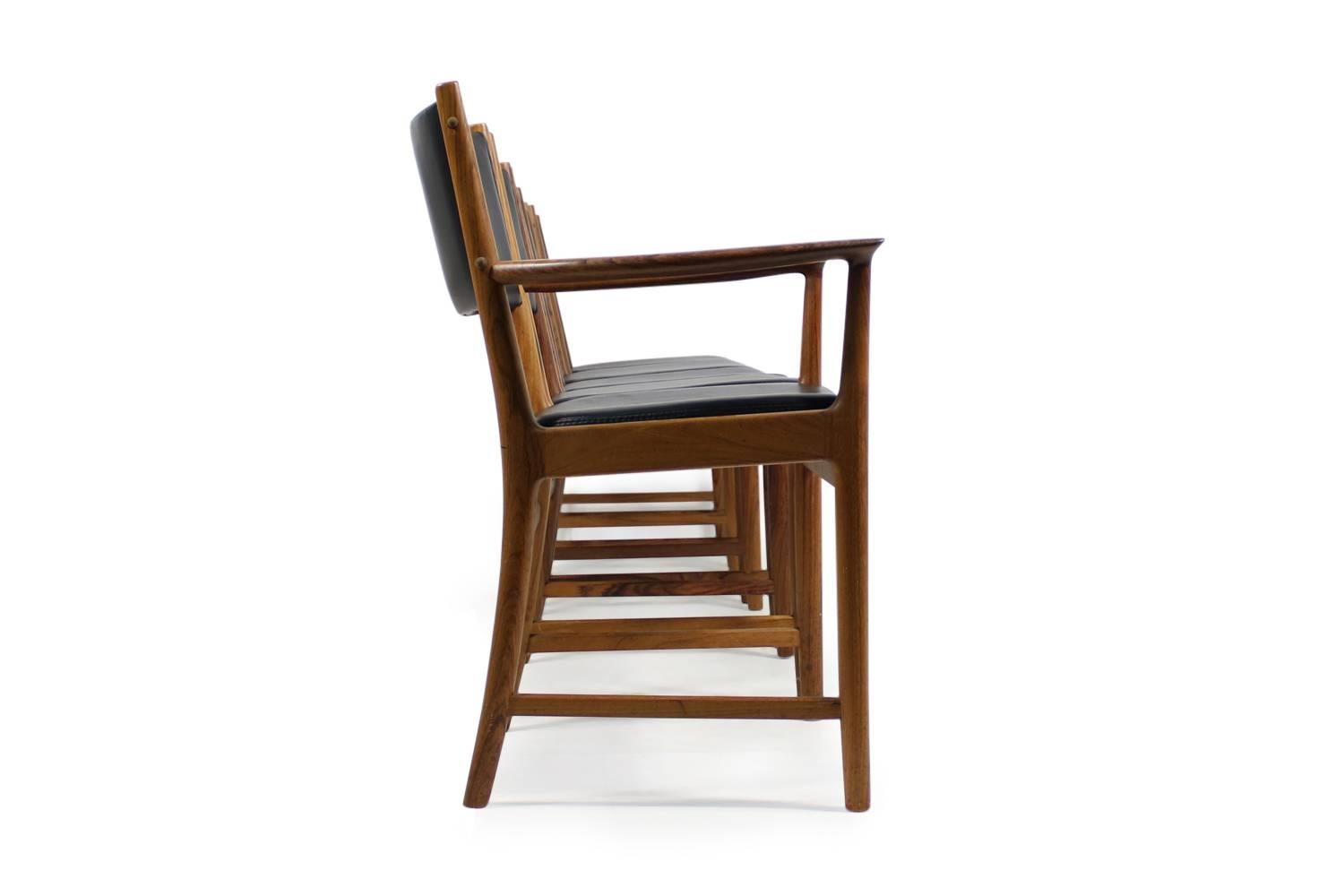 Danish Six Rosewood Chairs Kai Lyngfeldt Larsen for Søren Willadsen, Denmark, 1960s