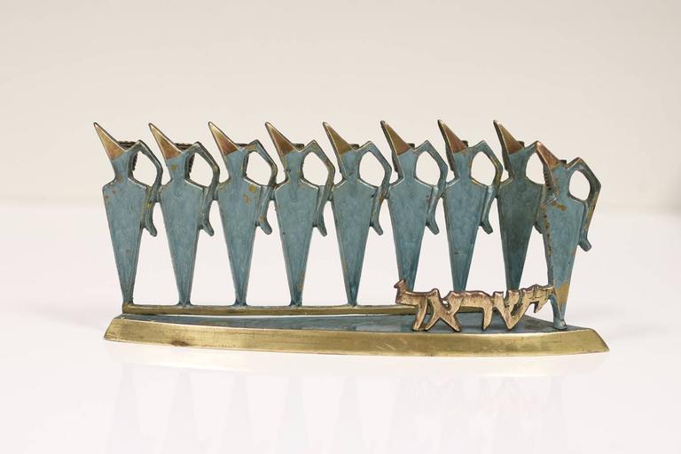 vintage patina brass menorahs made in nisrael vintage patina brass menorahs made in nisrael