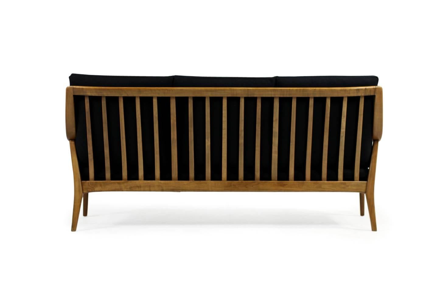 Beautiful and Very Rare, 1950s Sofa Mid-Century Modern Design Beechwood (Mitte des 20. Jahrhunderts)