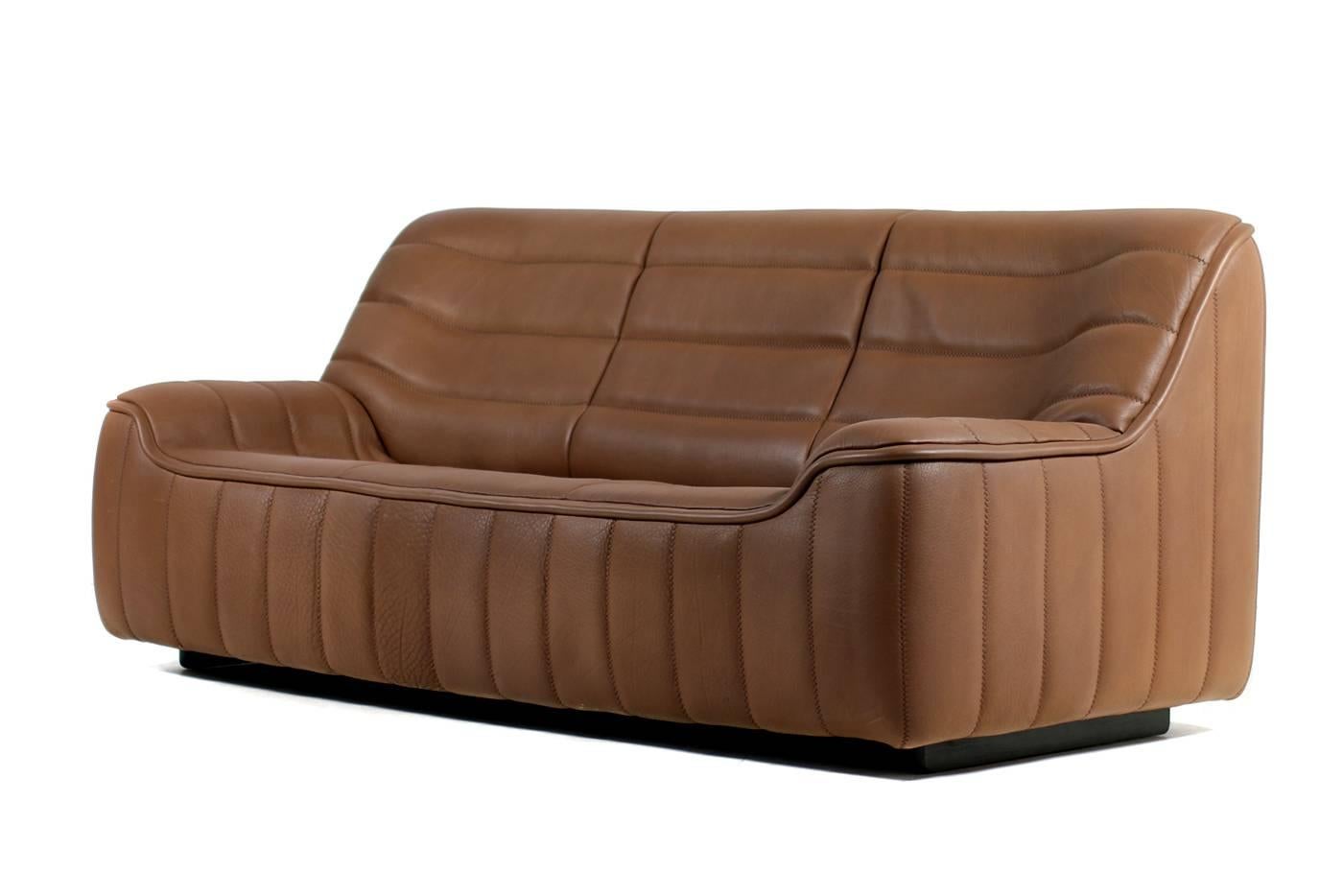 Beautiful and Rare 1970s De Sede DS 84 Buffalo Leather Sofa in Brown 2