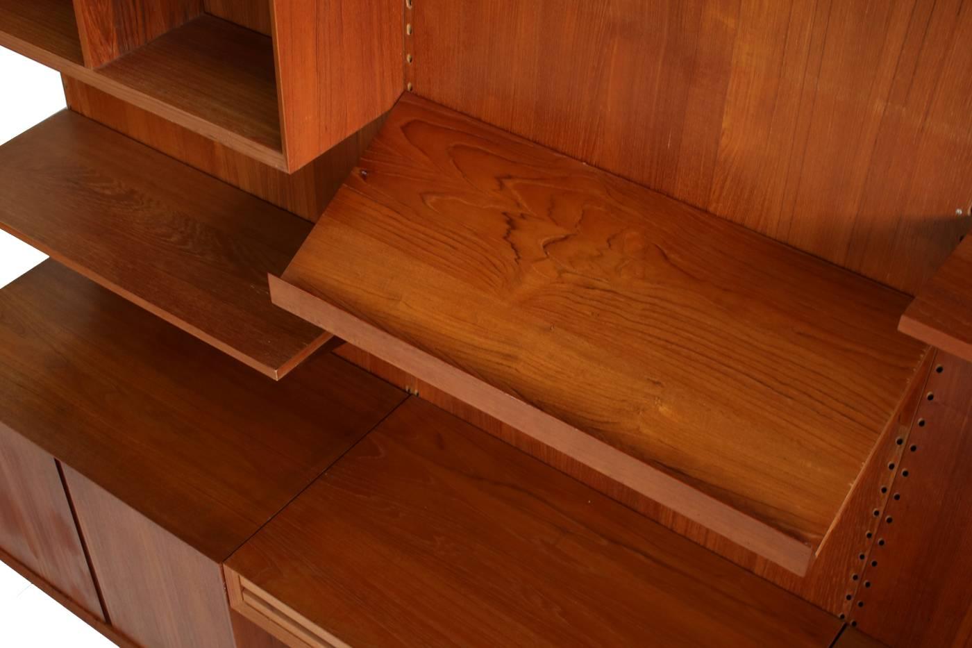 teak shelving system