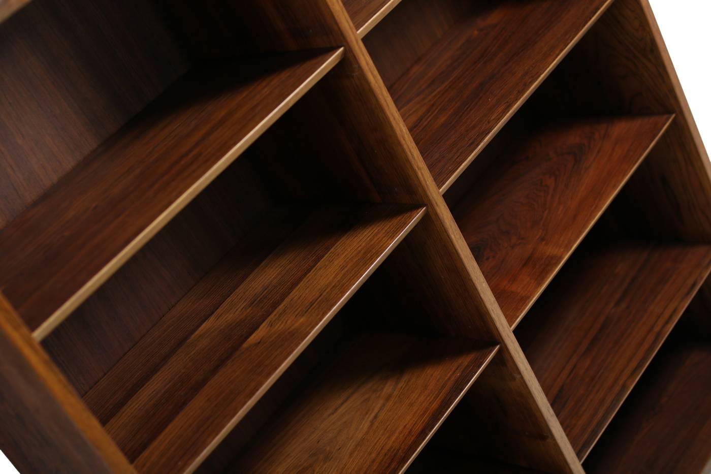 Mid-Century Modern Large Pair of 1960s Poul Hundevad Bookcases Rosewood Danish Modern Shelves