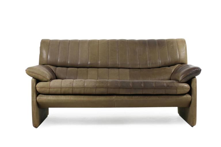 1970s De Sede Ds 86 Vintage Thick Leather Sofa Set High Quality 85