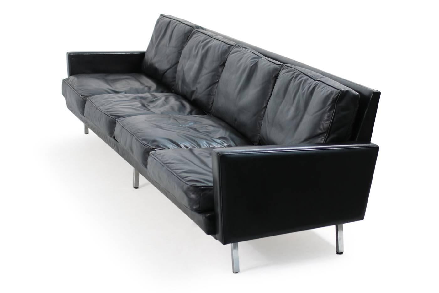 herman miller leather sofa