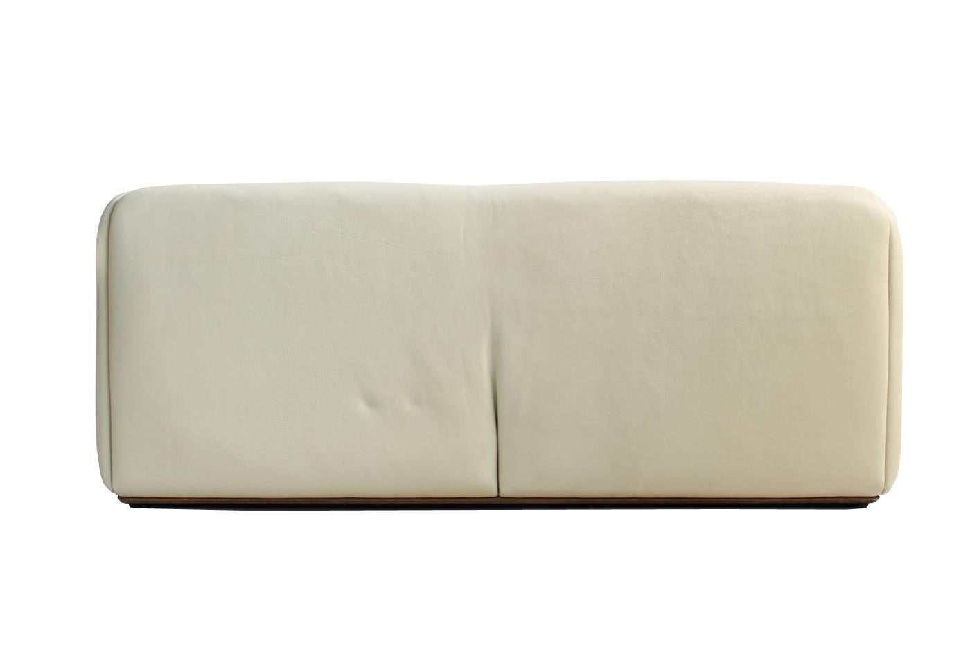 1970s De Sede DS 47 Buffalo Leather Lounge Sofa with Extendable Seat Ecru No. 1 (Schweizerisch) im Angebot