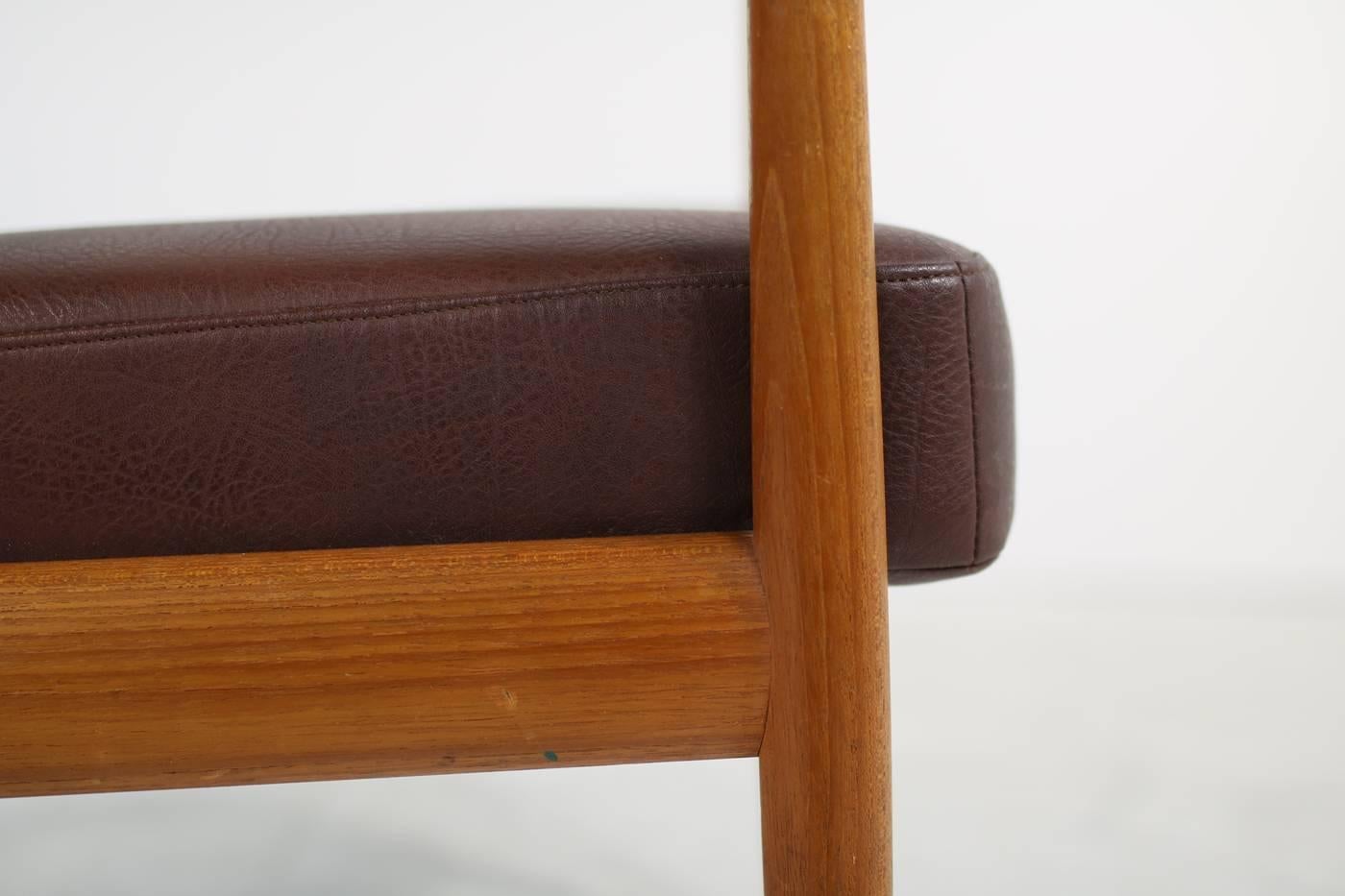 1960s Teck Easy Louhge Chair & Cuir Knoll Antimott Mid-Century Modern No. 1 2