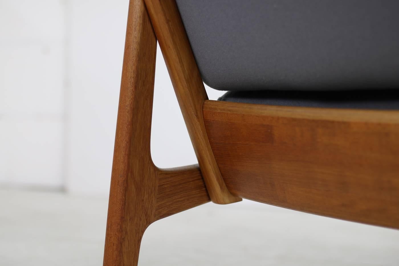 Mid-Century Modern 1960s Ole Wanscher Teak Easy Lounge Chair Mod. 109 France & Son Danish Modern For Sale
