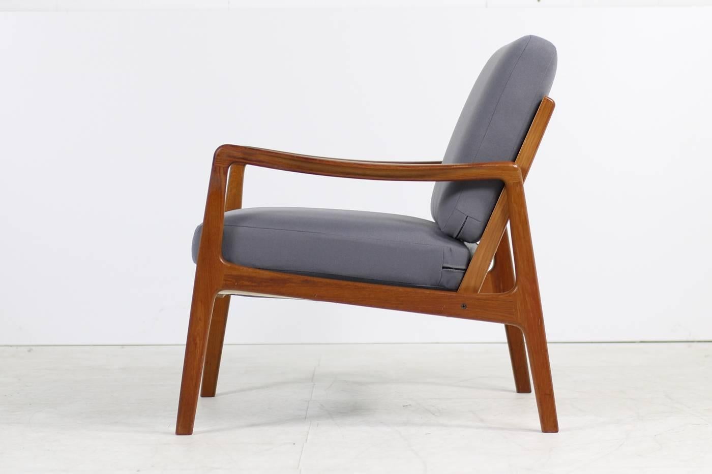 1960s Ole Wanscher Teak Easy Lounge Chair Mod. 109 France & Son Danish Modern In Good Condition For Sale In Hamminkeln, DE