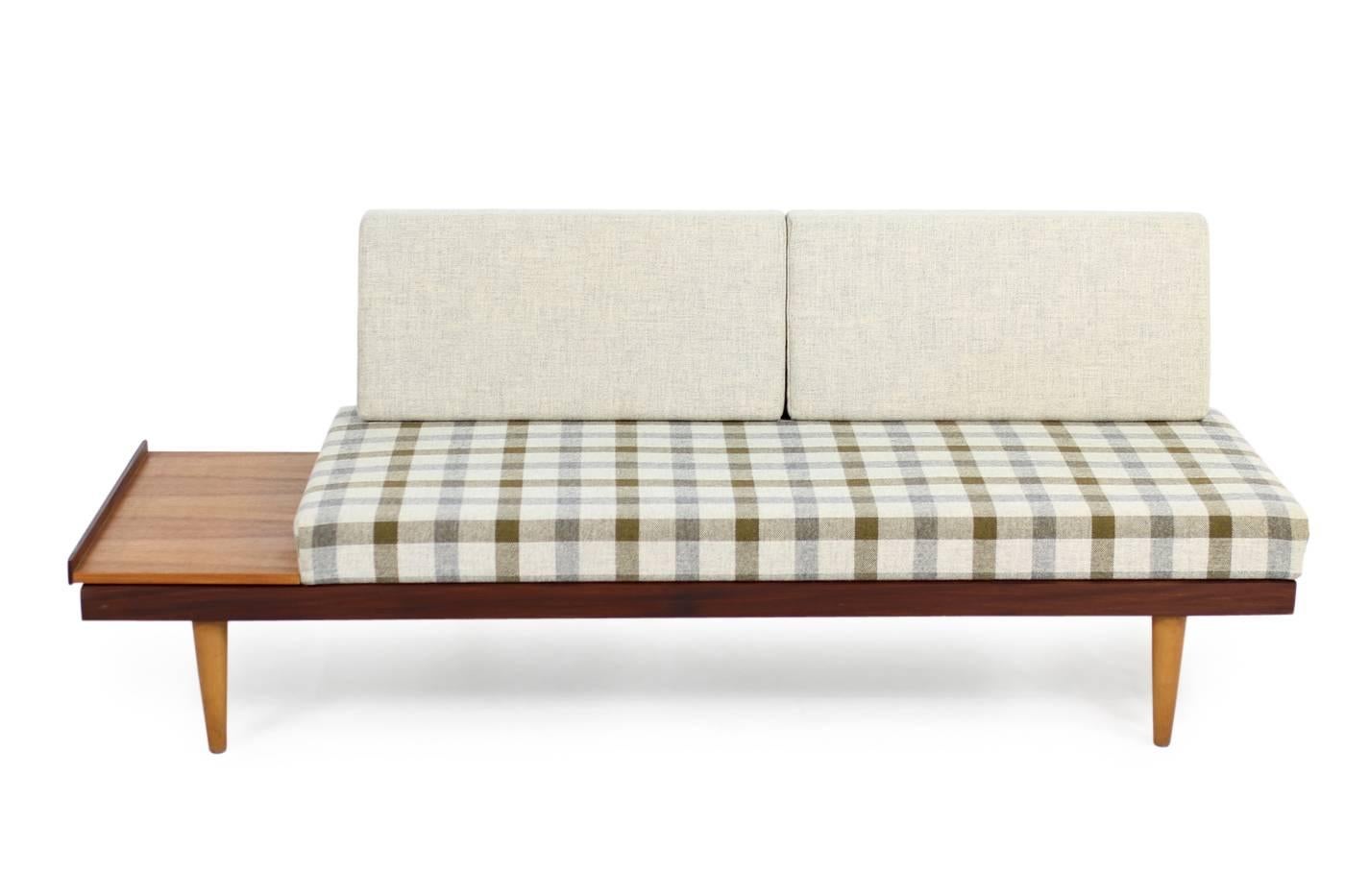 Mid-Century Modern 1950s Norwegian Teak & Beechwood Extendable Daybed Svane Møbler Norway Sofa #1