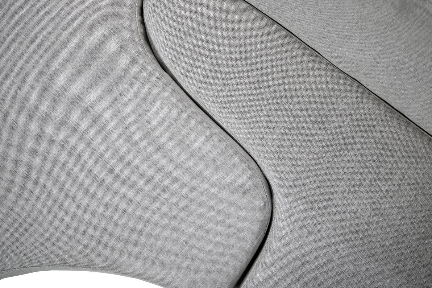 Fabric Beautiful 1960s Landscape Seating, Sofa Mod. Lara by Pamio, Massari & Toso, Grey