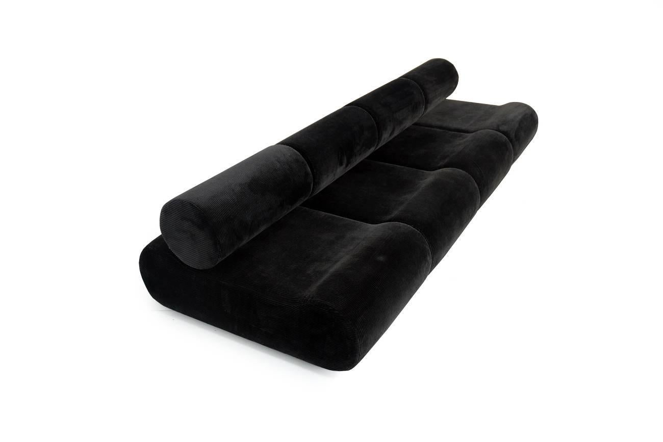 Late 20th Century COR Modular Seating System Sofa Klaus Uredat for COR Germany 1974 black Daybed