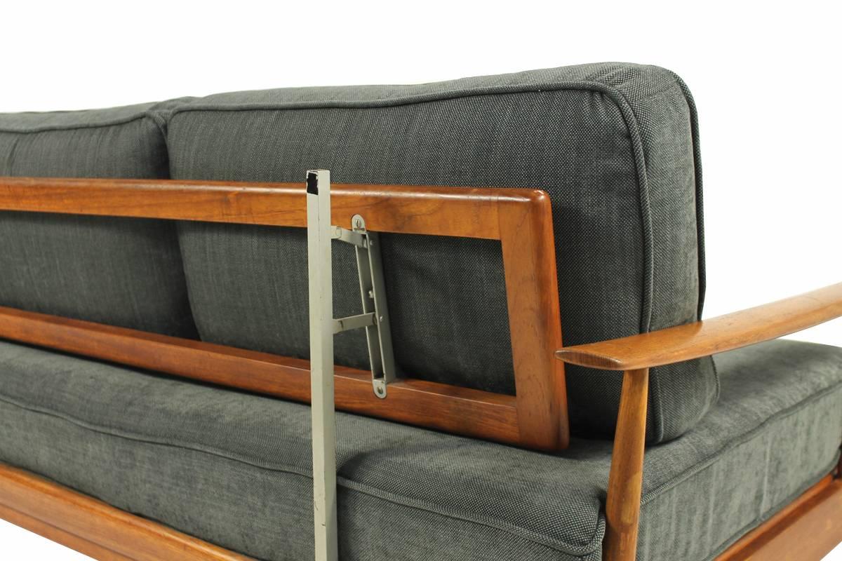 1960s Teak Daybed, Knoll, Antimott, Germany, Mid-Century Modern, Sofa In Good Condition In Hamminkeln, DE
