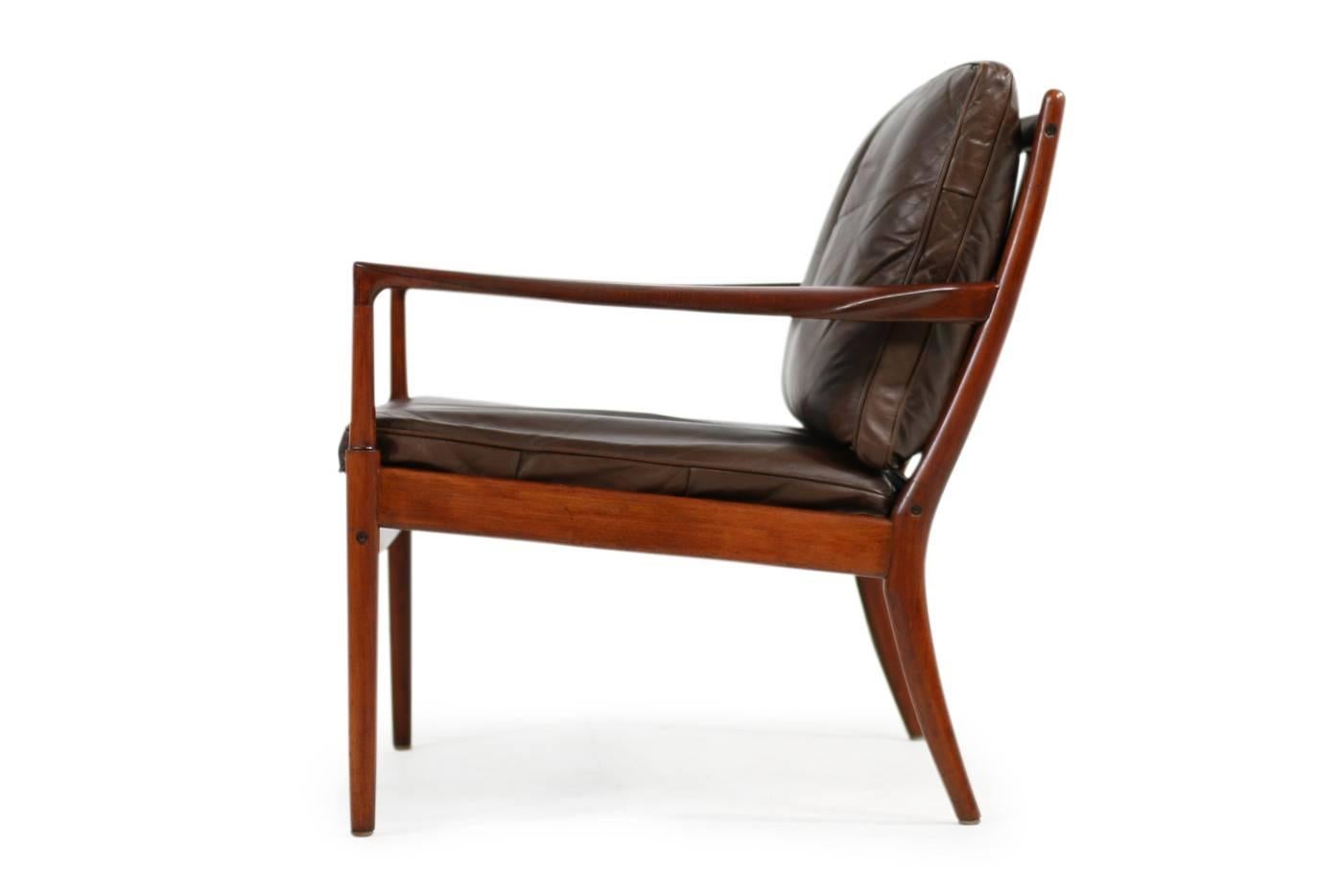 Beautiful and very rare, 1960s Ib Kofod Larsen Easy Chair, made by OPE in Sweden, Model 